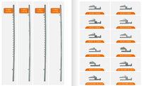 Aiguilles à double extrémité en acier durable FOURSEA, liens 43.70, aiguille à tricoter pour machines à tricoter des chaussettes