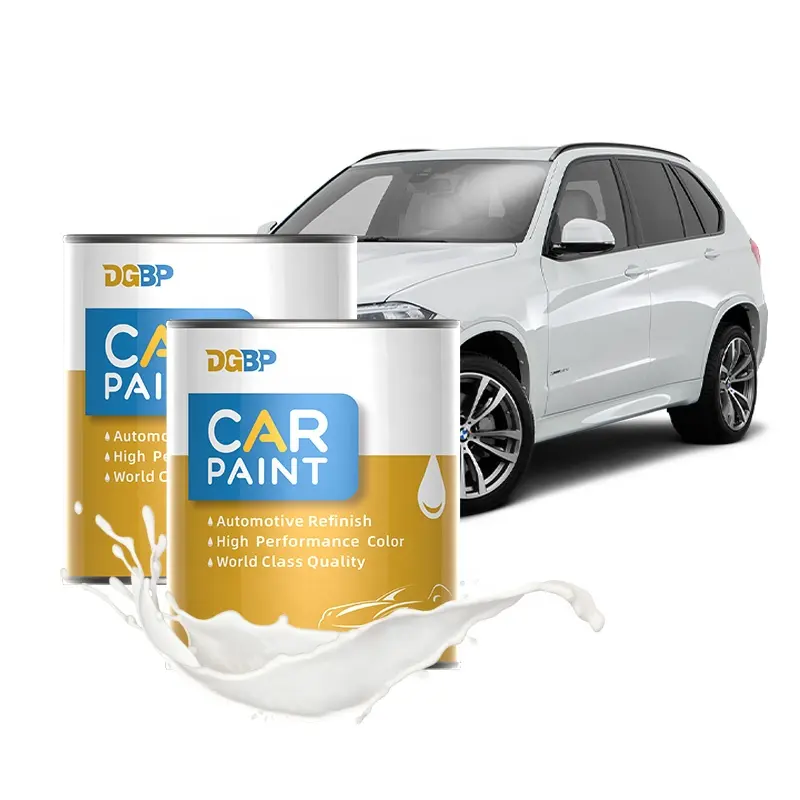 Pintura blanca de alta calidad 2K para coche, fabricante de pintura automotriz, pintura de colores reacabado, buen precio