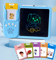 Tableau d'écriture et de dessin parlant portable, jouet éducatif, 112 cartes flash, plastique, alimenté par piles, pour enfants de 2 à 8 ans