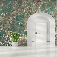 Décorations d'intérieur modernes, colonne romaine sculptée et gravée à la main, en quartz vert italien, sur mesure, de luxe