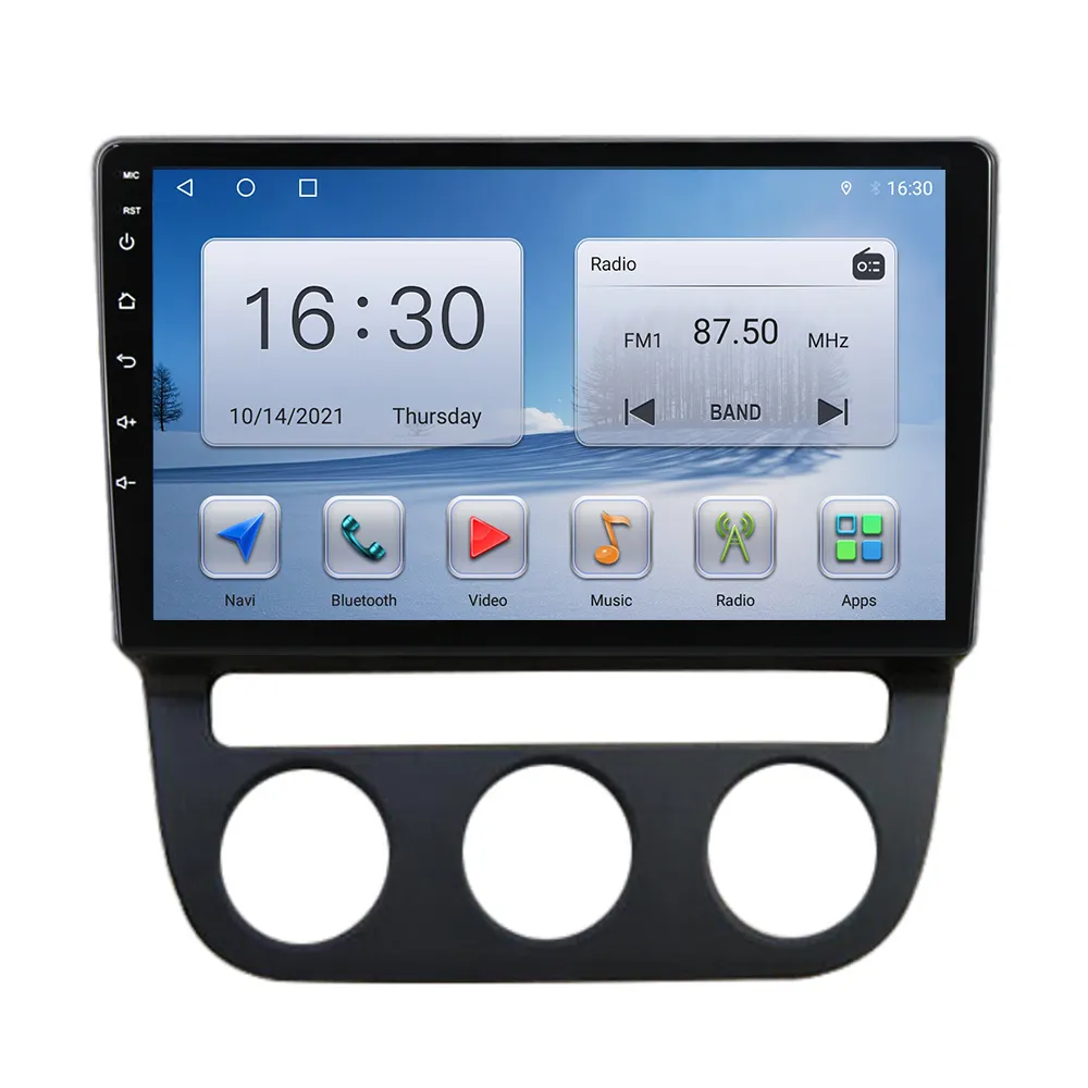 Autoradio Android, 4G, navigation gps, lecteur dvd, RDS, WIFI, système multimédia pour voiture VW Jetta 5 (2005-2010)