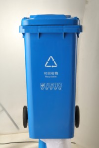 Thùng rác ngoài trời cỡ lớn 100l 120l 240l, kiểu đứng, dùng cho tái chế ngoài trời, sân nhà - Product Image 6