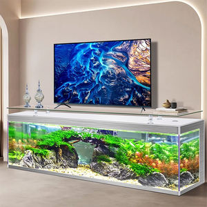 Table basse en verre personnalisée de luxe Meuble TV rectangulaire pour <span class=keywords><strong>aquarium</strong></span> Meuble pour la maison pour le salon Réservoir de poissons rouges - Product Image 3