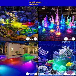 Lampes solaires transfrontalières pour <span class=keywords><strong>piscine</strong></span>, éclairage paysager extérieur, lampes sous-marines rechargeables, télécommande, étanches <span class=keywords><strong>IP67</strong></span> - Product Image 4