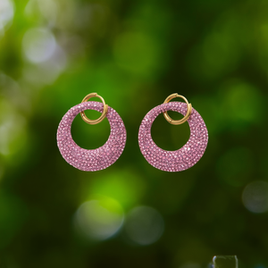 Boucles d'oreilles créoles tendance E450-E240-0606F - Product Image 3
