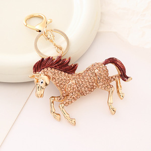 <span class=keywords><strong>Porte</strong></span>-<span class=keywords><strong>clés</strong></span> de luxe en alliage de zinc avec strass en forme de cheval au galop, breloque de sac créative, <span class=keywords><strong>porte</strong></span>-<span class=keywords><strong>clés</strong></span> animal pour femmes et hommes, cadeau de festival - Product Image 3
