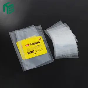 Vacuum Plastic Packaging Bag 3 Sides Seal Food Grade Nylon Pouch Transparent Plastic Vacuum Embossed Bag