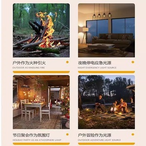 Emergency Disaster Prevention <b>Candle</b> Gold <b>Tin</b> Can Round Paraffin Fire Starting Material Outdoor Camping Home Use - Product Image 2