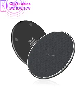 JMTO 15W Max Wireless Fast Charging QI 10W 15W Portable Wireless Charger Cell Phone Charging Pad Resin Battery Charger