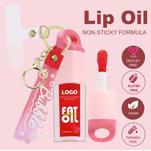 OCHAIN Olio per Labbra Vegano Cruelty-Free con Logo Personalizzato, Lucido, Idratante, Volumizzante, alla Frutta, con Portachiavi - Product Image 5