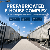 Cabines de postes de transformation mobiles préfabriquées en conteneurs, à double rangée, climatizées, avec surveillance centralisée 66kV/110kV
