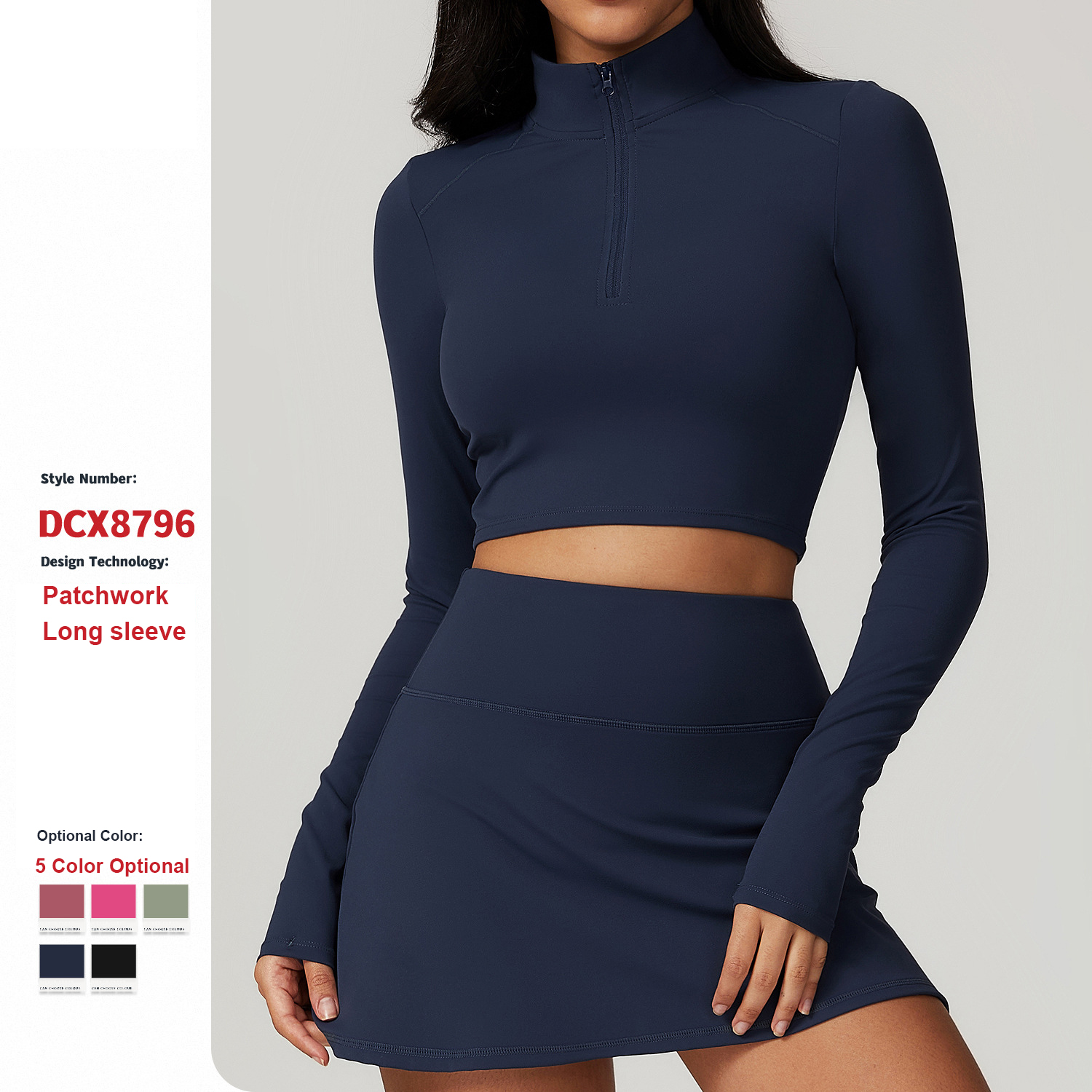Custom Summer Tight Yoga Wear Gym Sports T-Shirt High-Strength Tops Women Quick-Drying Running Fitness Long Sleeve With Zipper