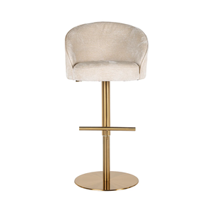 Modern Luxury <b>Adjustable</b> <b>Height</b> Lift 360° Swivel Chenille Bar chair Counter <b>Stool</b> for Kitchen Island Hotel Restaurant - Product Image 5