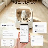 Litière automatique à ouverture supérieure personnalisée 2026 avec contrôle par application, capteurs de sécurité et nettoyage automatique – Produit pour chat