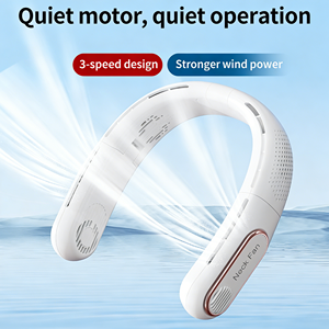 Ventilador de Cuello Portátil Recargable, Mini Ventilador Inalámbrico Plegable con Tres Velocidades Ajustables para Uso en Exteriores, Auto y RV - Product Image 2