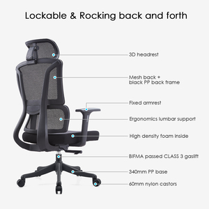 가구 컴퓨터 하이 퀄리티 메쉬 사무실 의자 편안한 경영진 의자 인체 공학적 테이블과 사무실 의자 - Product Image 5