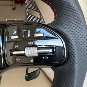 พวงมาลัยรถยนต์คาร์บอนไฟเบอร์สำหรับ Mercedes Benz W167 W205 W213 GT 63 C-Class G-Class GLA <span class=keywords><strong>AMG</strong></span> Style 2018-2023 - Product Image 4