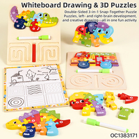 Jeu de puzzle éducatif pour développer la cognition, jouet en bois Montessori pour bébé, puzzle 3D, jouets sensoriels pour enfants avec tableau à dessin