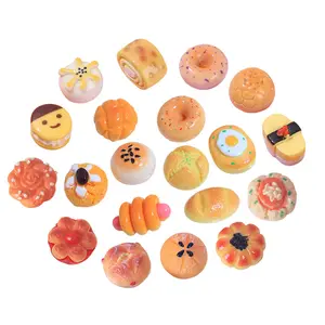 hot sale resin charms pendant diy accessories 3d artificial miniature bread