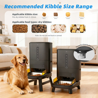 Comedero Automático para Perros Grandes de 15L con WiFi, Temporizador, Aplicación, Dispensador de Comida Elevado con Ventana Visible, Comedero Inteligente para Mascotas