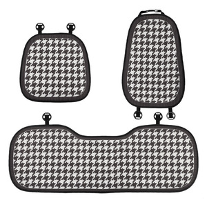 Cojín para asiento de coche con diseño de pata de gallo, de seda helada, transpirable, antideslizante, estilo clásico, para interior de automóvil. - Product Image 5
