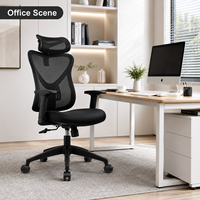 Chaise de bureau ergonomique, chaise de gaming, mobilier de bureau à domicile, chaise pivotante ergonomique réglable en maille, Offic 658A1