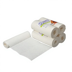 Serviettes en papier KRCLEAN, 1 pli, en pâte de bois mélangée, jetables, blanches, pour dîner, pour fêtes à thème, vendues par paire - Product Image 1