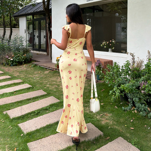 Nouvelle Collection Été 2026 – Robe Longue Élégante à Manches Volantes et Ourlet Évasé – Robe de Plage Décontractée pour Femme – Respirante et Imprimée Numérique - Product Image 5