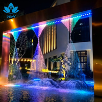 Cortina de Agua Digital Programable, Fuente de Agua con Gráficos, Cortina de Gotas de Agua para Decoración de Paisajes de Plazas Comerciales