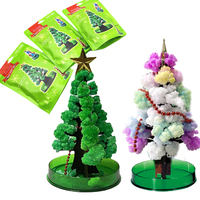 Grand arbre magique en cristal en croissance, kit de papier multicolore vibrant, ensemble de décoration interactive pour les fêtes, magnifique ornement de table