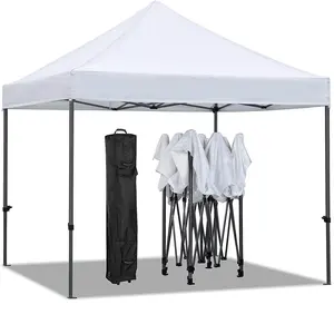 צבע לבן מסיבת חתונה קמפינג עמיד למים גזיבו חופה אוהל תערוכות 3X3