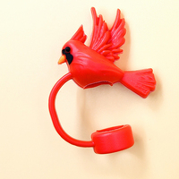 Cache-Paille Noël 10mm Série Père Noël Arbre Chapeau Oiseau Tête de Lapin Nuages Ailes pour Bouteille d'Eau Gobelet Nœud