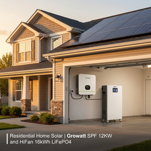 Sistema de Almacenamiento de Energía Solar de 12KW Growatt SPF MPPT Grid HiFan con Batería de 16kWh, Estación de Carga para Vehículos Eléctricos, Uso Comercial - Product Image 2