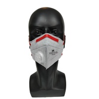 Masques faciaux jetables pliés FFP3 NR D certifiés CE EN149 à 6 couches avec valve, filtration anti-poussière à 99%