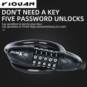 केबल ताला पासवर्ड के साथ, पहाड़ बाइक 5-अंक संयोजन ताला बाइक स्टील सुरक्षा विरोधी चोरी तह सुपर गुणवत्ता साइकिल - Product Image 3