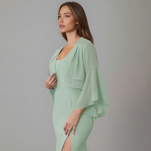 TEENYEE-<span class=keywords><strong>Veste</strong></span> de mariée en mousseline de soie bohème pour mariée printemps-été - Product Image 4