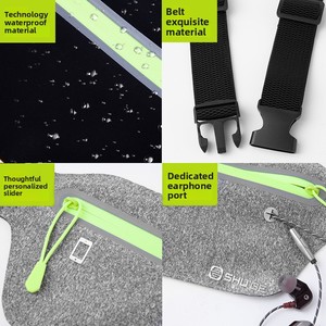 卸売反射材付きランニングベルト、7.5インチ携帯電話対応スリムスポーツウエストバッグ、24年工場経験、即日発送可能 - Product Image 4