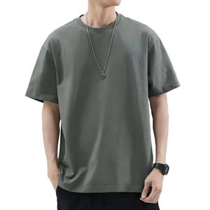 Camiseta de Corte Holgado con Logotipo Personalizado para Hombre, 100% Algodón, Hombros Caídos, Estilo Deportivo Urbano, Camiseta Lisa de Calidad - Product Image 2