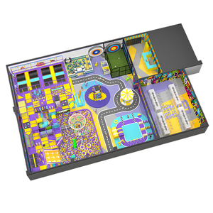 Aire de jeux intérieure Bettaplay de 570 m² sur mesure avec trampoline, mur d'<span class=keywords><strong>escalade</strong></span>, piscine à balles et salle de fête - Product Image 1