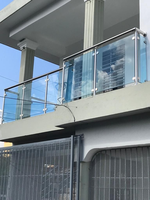 Balustrades et rampes en acier inoxydable 304/316 - Garde-corps en verre pour hôtel, villa en bord de mer, centre commercial, balcon |   Résistant à la rouille |   CE/ISO