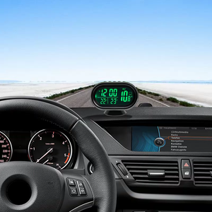 Thermomètre de <span class=keywords><strong>voiture</strong></span> 12V-24V à prix d'usine, alerte de gel, affichage double température, testeur de tension de batterie de <span class=keywords><strong>voiture</strong></span>, voltmètre, <span class=keywords><strong>horloge</strong></span> - Product Image 4