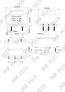 EI41*13.5-10PIN หม้อแปลงไฟฟ้าเฟสเดียว 10PIN หม้อแปลงไฟฟ้าอิเล็กทรอนิกส์แบบติดตั้งบน PCB ความน่าเชื่อถือสูง - Product Image 3