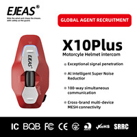 Système de communication pour moto EJEAS X10 Plus avec interphone Mesh pour groupes de motards en tourisme