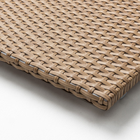 Échantillons gratuits panneau de clôture résine rotin tissé feuille tissu filet plafond avec cadre en aluminium ou rouleau