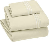 Ensemble de literie d'hôtel 100% bambou personnalisé 6 pièces caractère/drap de coton de Noël soyeux doux plat drap-housse emballage
