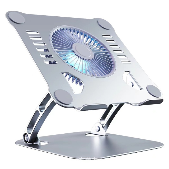 New Laptop Adjustable Cooler Fan Aluminum Alloy Stand Swivel With Fan Portable Stand for Laptop