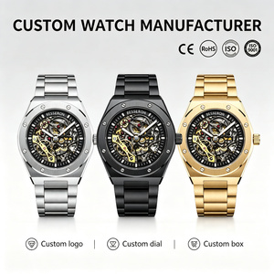 OEM Luxury Mechanical <b>Watch</b> Stainless Steel <b>Skeleton</b> Water Resistant Business Antique Analog Custom <b>Automatic</b> <b>Watch</b> For Men - Product Image 3