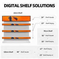 Pantalla Digital Inteligente para Estantes de Tiendas, Pantalla Táctil LCD Extensible, Pantalla de Publicidad Animada para Estantes de Supermercado, Resolución 2K