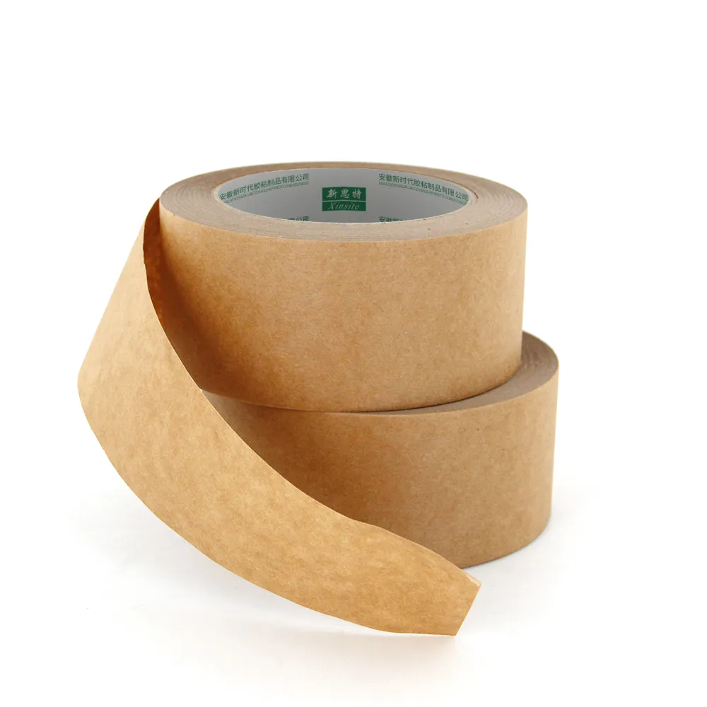 High Quality Natural Rubber Glue Strong Self Adhesive Carton Packaging Brown Reinforced Kraft Tape