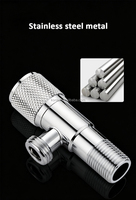 Robinet d'angle en acier inoxydable pour salle de bain, installation facile, OEM usine, accessoires de contrôle de l'eau pour cuisine et salle de bain